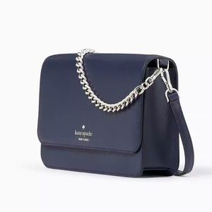 Kate Spade Madison Flap Convertible Crossbody. Parisian navy